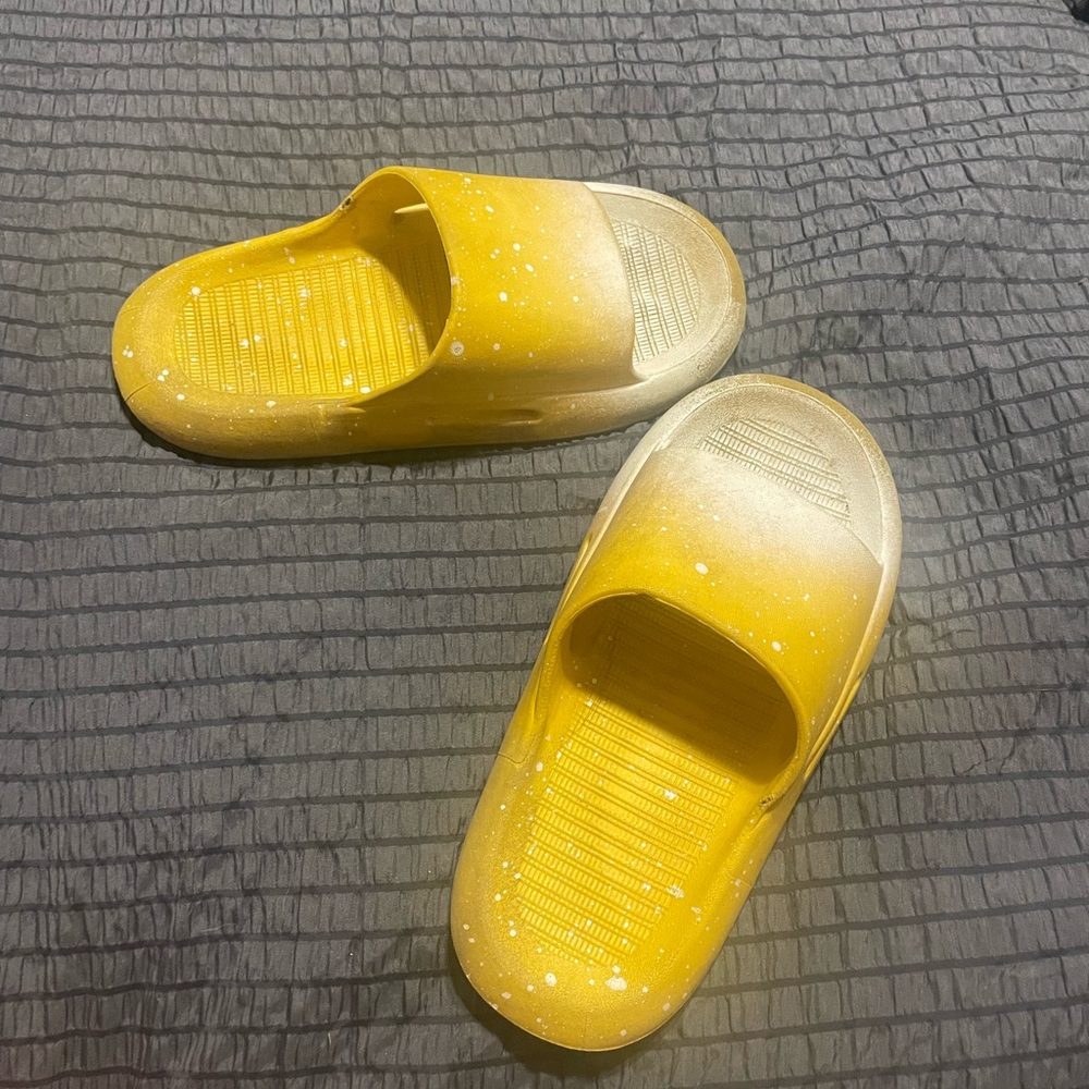 Yellow Kids Slide Sandals
